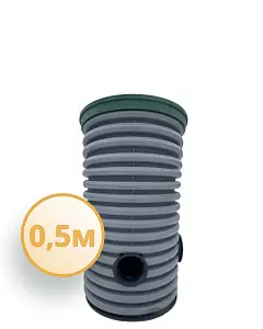 Дренажный колодец d460 h 500 с зеленой крышкой (отводы 110 мм) 1